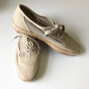 Easy Spirit Espadrille Sneakers Neutral Tan Color
